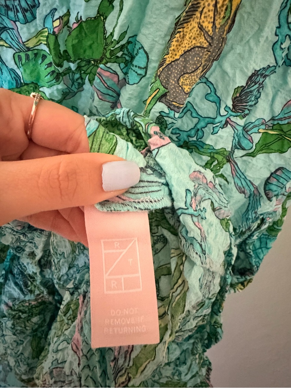 kate spade Green Floral Tie-Shoulder Maxi Dress with pockets - Picture 9 of 9